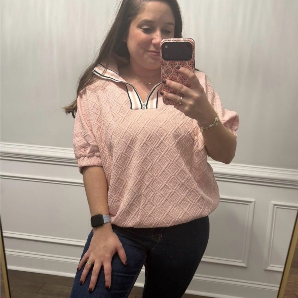 Pink Quilted Women's Top